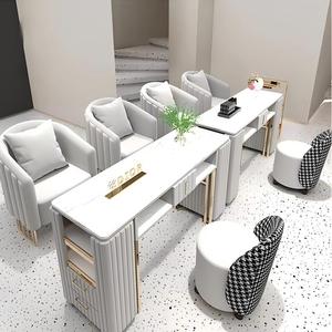 Ensemble <span class=keywords><strong>table</strong></span> et chaise de <span class=keywords><strong>manucure</strong></span> au design moderne pour salon de <span class=keywords><strong>manucure</strong></span>, en métal, avec <span class=keywords><strong>aspirateur</strong></span> et canapé de salon pour institut de beauté - Product Image 4