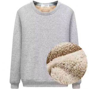 Maglione Invernale da <span class=keywords><strong>Uomo</strong></span> in Pelle di Agnello Foderato in Pile, Vendita Diretta dalla Fabbrica, Collo Tondo, Vestibilità Ampia, Maglia Base Calda - Product Image 1