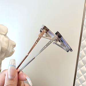 Monture de lunettes de style coréen œil de chat, monture complète en TR90, verres en résine anti-UV, unisexe, surdimensionnés, pour verres correcteurs, Danyang - Product Image 3