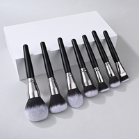 Grandes brosses denses pour le visage personnalisées à bas quantité minimale de commande de marque privée 29 pièces de pinceaux de maquillage complets en cheveux synthétiques naturels doux pour les femmes