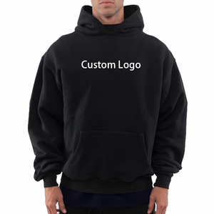 Custom Logo 600gsm Hoodie Design Streetwear High Quality Oversized <b>Mens</b> Cotton Hoodie Puff Print Cropped Heavyweight Hoodies - Product Image 2