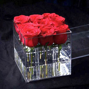 Caja Transparente de Acrílico Aierflorist <span class=keywords><strong>para</strong></span> 1, 9, 16, 24 Flores, Cubierta <span class=keywords><strong>para</strong></span> Empaque de Flores, Caja de Acrílico <span class=keywords><strong>para</strong></span> Almacenamiento de Rosas Preservadas <span class=keywords><strong>para</strong></span> Bodas - Product Image 4