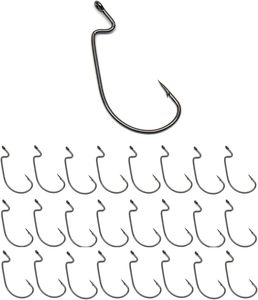 เบ็ดตกปลา <span class=keywords><strong>Super</strong></span> Strong 38105 Offset EWG <span class=keywords><strong>Worm</strong></span> Hooks แบบ Wide Gap Texas Rig สำหรับเหยื่อยางในน้ำเค็มหรือน้ำจืด เหมาะสำหรับตกปลาแบส - Product Image 1