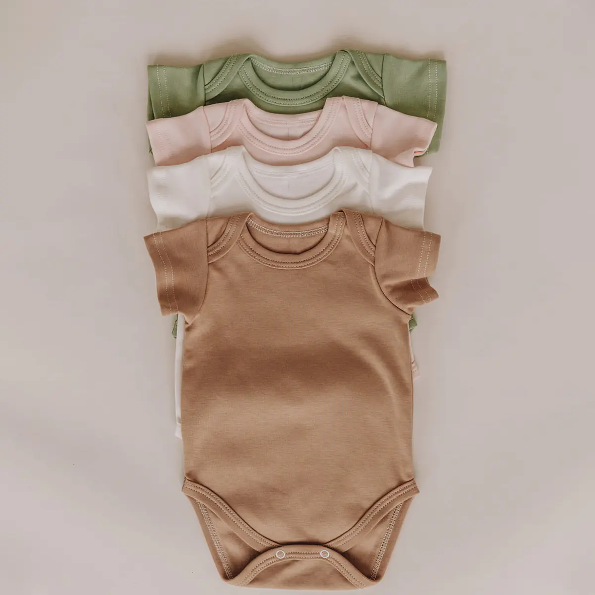 new born Button Flat foot print bodysuit jumpsuits organic cotton baby bodysuit oversized kids romper set clothes buckle