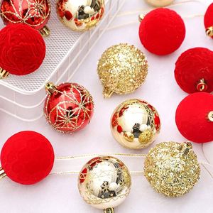 Juego de 25 Bolas de Plástico Pintadas y Decoradas al Estilo Americano, de 6 cm, para Adornos de Árbol de Navidad - Product Image 4