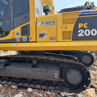 Excavatrice sur chenilles Komatsu200 d'occasion, 20 tonnes, moteur PLC, capacité de la benne de 1 m³, système hydraulique complet, bon état, livraison rapide