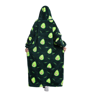 Custom Printing Oversize <strong>Long</strong> Wearable Sherpa Flannel Fleece TV Cuddle <strong>Snuggle</strong> Blanket With Sleeves <strong>Hoodie</strong> Custom Pocket Factory - Product Image 4