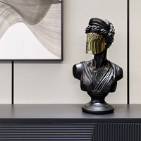 Decoración Moderna para el Hogar, Estilo Lujoso, Busto de David, Estatua de Estilo Griego Antiguo, Objetos de Arte de Resina para Decoración de Estantes, Moda para el Hogar