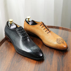 Zapatos formales de cuero para hombre, zapatos Oxford ingleses de cuero genuino de calidad empresarial, zapatos de cuero hechos a mano para hombre - Product Image 4