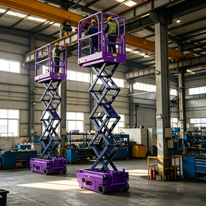 Plateforme à ciseaux complète 230kg 1000kg 6.8m 11m 14m, échafaudage portable pour la décoration de centres commerciaux, OEM - Product Image 2