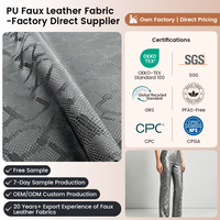 Tissu en cuir synthétique PU à motif serpent, extensible dans les 4 sens, brossé au dos, pour leggings pour femmes, personnalisable