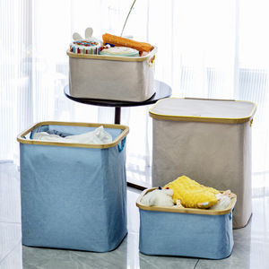 Fabric Storage Basket Canvas Rectangle 20-35L Eco-Friendly Toys Organizer <b>Laundry</b> Basket - Product Image 1