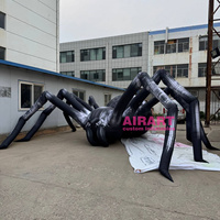 Ballon d'araignée noir gonflable, nouvelle décoration d'araignée gonflable de thème d'halloween de couleur
