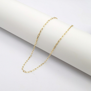 Nuevo Collar de Cadena de Oro Amarillo Sólido de 14K, Cadena de Eslabones Grandes Tipo Clip, Joyería con Longitud Ajustable - Product Image 4