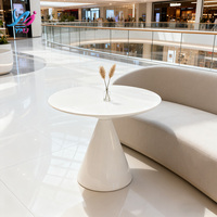 Table basse ronde en fibre de verre, design moderne et créatif, durable, couleur personnalisable, mobilier de salon, luxe léger
