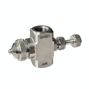 Système de pulvérisation à jet interne à double fluide, air et liquide, alimenté par pression, avec <span class=keywords><strong>buse</strong></span> d'<span class=keywords><strong>atomisation</strong></span> à jet plat en acier inoxydable SS - Product Image 3