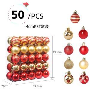 50 Pieces 4cm Clear Plastic Handmade Eco-friendly High Quality Hanging Christmas Ball Snowflake Decorations <b>Set</b> Tree Party - Product Image 2