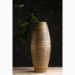 Jarrón de bambú decorativo de alta calidad rústico moderno lacado para decoración del hogar de proveedor vietnamita - Product Image 5