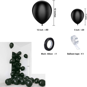 Globo negro Guirnalda Arco Kit Oro Blanco Metálico Cromo Confeti <span class=keywords><strong>Globos</strong></span> Boda Baby Shower Cumpleaños - Product Image 2