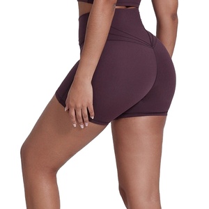 Shorts de sport personnalisés pour femmes, taille en V, extensibles dans quatre directions, respirants, avec taille élastique, pour la course et le cyclisme - Product Image 6