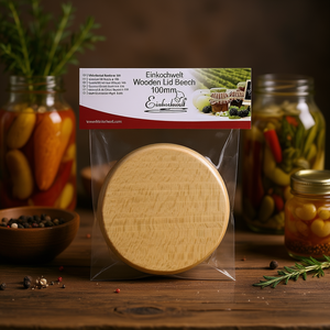 Couvercle en bois de hêtre Einkochwelt 100 mm pour bocaux de conservation - Product Image 3