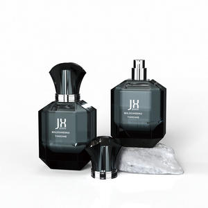 Tùy Chỉnh Parfum Chai Màu Xanh Đen Không Thường Xuyên Hình Dạng Độc Đáo Rõ Ràng Nước Hoa Chai Thủy Tinh 50Ml 100Ml - Product Image 1
