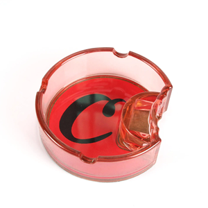 YC asbak mobil pintar <span class=keywords><strong>100mm</strong></span> kaca saku bulat harga grosir Aksesori merokok pintar Logo kustom - Product Image 3