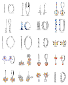 Bracelet en argent 925 perlé avec breloques <span class=keywords><strong>feuille</strong></span> d'érable, hibou et écureuil, plaqué or/or rose/argent, zircon, bijoux DIY pour anniversaire - Product Image 2