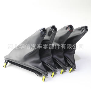 Cache-poussière en cuir pour pommeau de levier de vitesse FX-803 pour Ford, avec surpiqûres noires, rouges et bleues, et housse individuelle pour frein à main - Product Image 2