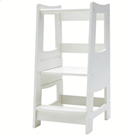 Tabouret d'appoint en bois pour enfant, réglable en hauteur (3 niveaux), pour cuisine et salle de bain