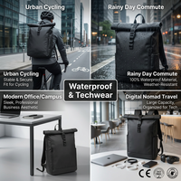 Sac à Dos Roulant Daypack Étanchéité Personnalisé Vente en Gros pour Ordinateur Portable, Voyage, Affaires, Travail Hebdomadaire et École pour Hommes