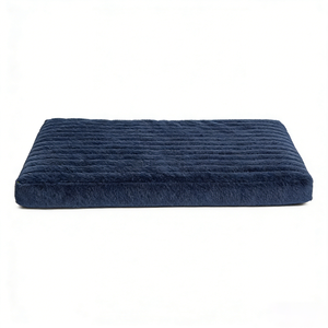 Cama para Perro Yang Yang, de Franela con Rayas, Rectangular, Azul, Personalizada, de Lujo, Calmante, Venta al Por Mayor - Product Image 1