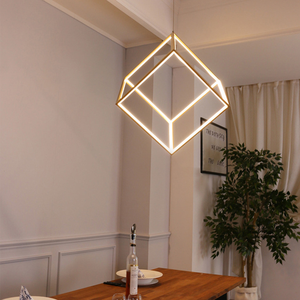 Lámpara Colgante LED Cúbica Moderna Nórdica, Iluminación Interior para Decoración del Hogar, Sala de Estar, Lámpara Colgante para Mesas de Comedor - Product Image 5