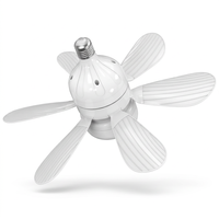 Ventilateur de plafond à cinq pales pour e-commerce, douille E27, ventilateur en ABS, silencieux, à intensité variable en continu, télécommande, pour salon