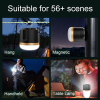 Lampe torche LED multifonctionnelle rechargeable étanche d'extérieur 7200mAh Lanterne de camping 5 modes Projecteur LED magnétique pour camping