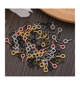 5*10mm Mini vis oeil broche oeillet fileté fermoir crochet métal cerceau cheville pour la fabrication de bijoux bricolage artisanat - Product Image 4