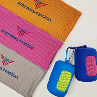 Serviette de sport en microfibre à séchage rapide, logo personnalisé imprimé, 400 g/m², nylon polyester, pour la maison, la plage, le yoga en extérieur, style uni