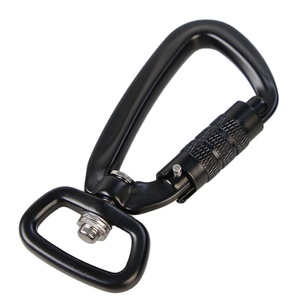Factory Custom 4KN Self Locking Swivel Aluminum Jinsong Twist Carabiner for Dog Leash Anodized 200pcs CN;ZHE 24.5g A7075 88mm