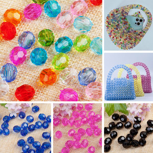 Cuentas Acrílicas Transparentes Premium de 6-20 mm, 500 g/Bolsa, Redondas, Clásicas, con 32 Facetas, para Fabricación de Bolsos, Venta al por Mayor - Product Image 2