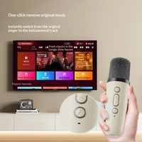 Microphone Karaoké Sans Fil Tout-en-un SY10 5.0 à Double Micro avec Commande Vocale, Volume Élevé et Portable pour Utilisation à Domicile et en Extérieur