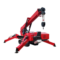 Mini-grue araignée compacte tout-terrain à rotation 360 degrés, grue araignée hydraulique pour l'installation de vitres dans les bâtiments