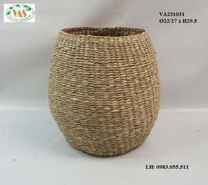 Nouveauté chaude 100% paniers de rangement en jonc de mer naturel Design écologique Meilleur vendeur - Product Image 4