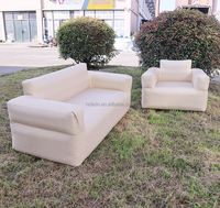 Canapé gonflable moderne à pompe électrique intégrée pliable pour le salon, le camping et la plage.