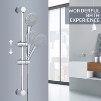 Barre coulissante en acier inoxydable 60cm 70cm le Kit de douche à main comprend un tuyau de douche Flexible