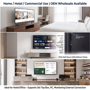 Téléviseur intelligent OEM ODM <span class=keywords><strong>32</strong></span> 43 50 55 60 65 70 75 85 pouces LED/OLED HDTV 50 pouces 4K HDR <span class=keywords><strong>QLED</strong></span> verre trempé Android TV - Product Image 4