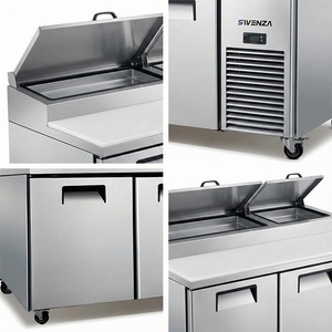 Commerciële pizzakoelkast met groot granieten snijvlak voor Italiaanse bistro - Product Image 2