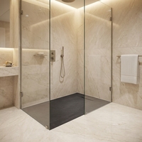 Base de douche rectangulaire noire antidérapante Dreamline de haute qualité en SMC pour hôtel, avec couvercle de drain, garantie 5 ans, installation facile