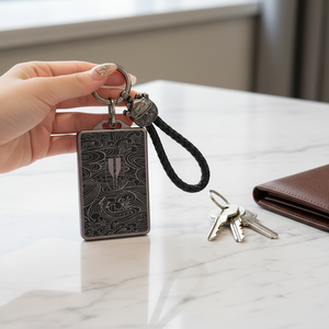 Housse de clé en fibre de carbone de haute qualité, légère, résistante aux rayures, pour clé de voiture Hongqi H5 H6, accessoire porte-clés - Product Image 3