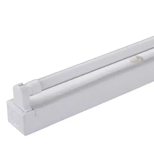 Hot sale school project office fluorescent linear fixture 1*28w 2*28w AC220V Iron light fitting/2ft/4ft/5ft