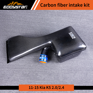 Prise d'air en carbone léger Eddystar avec bouclier thermique pour <span class=keywords><strong>Kia</strong></span> K5 Optima TF 2011-2015 2.0L 2.4L Accessoires de tuning quotidiens - Product Image 4